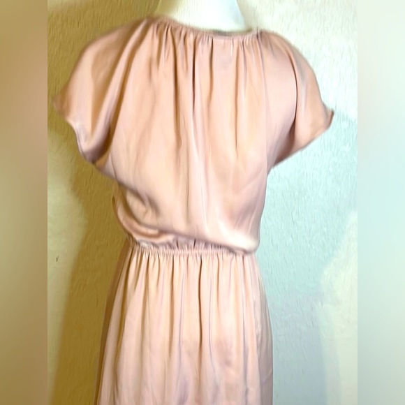 H&M Pink Ruched Ruffled Midi Dress - Picture 3 of 3